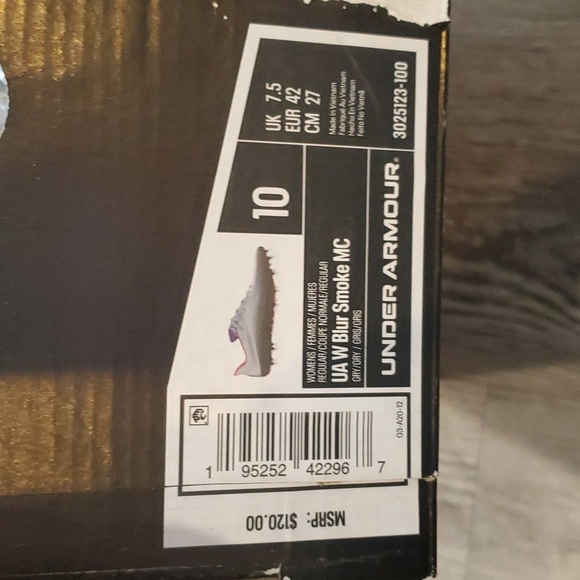 Under Armour Women's Blur Smoke MC Football Cleats-There are No Limits - Picture 6 of 7